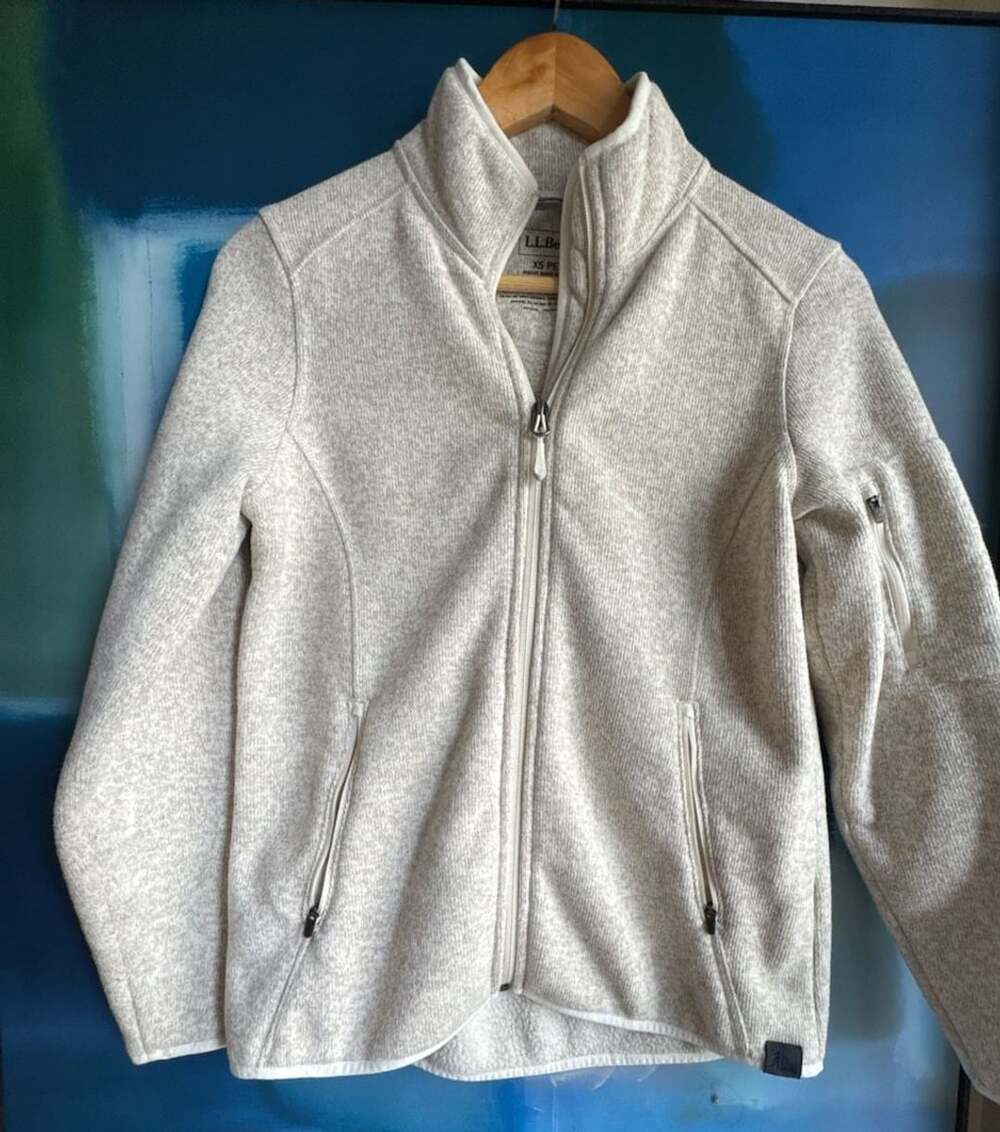 L.L.Bean Full-Zip Sweater Fleece Jacket XS PET Oatmeal Heather